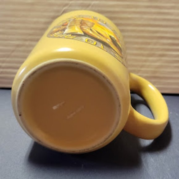 Vintage Tan Cowboy Western Coffee Mug "Live to Ride" with Boots and Saddle - Picture 2 of 4